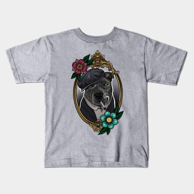 Peaky Blinders Pooch Kids T-Shirt by Huldra Tattoo